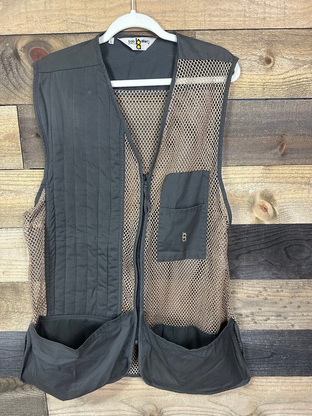 BOB ALLEN Vintage Full Mesh Padded Righthand Shooting Vest Size L EUC